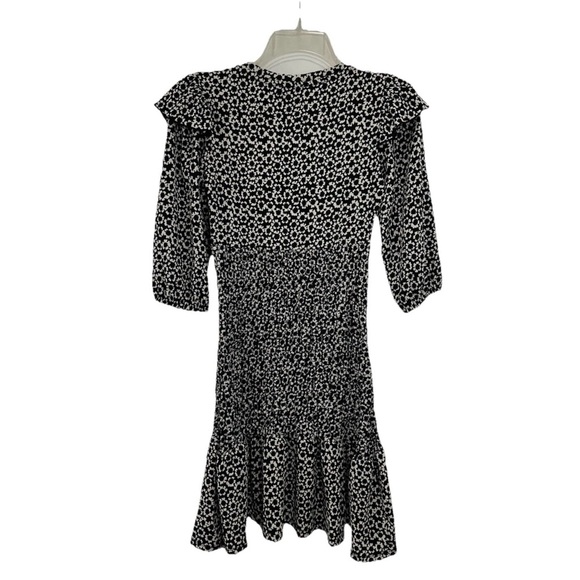 NWOT Bershka Floral Day Dress Juniors Medium 3/4 Sleeve Stretch Elastic Mini - Picture 3 of 11